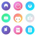 多彩扁平风应用图标集合
