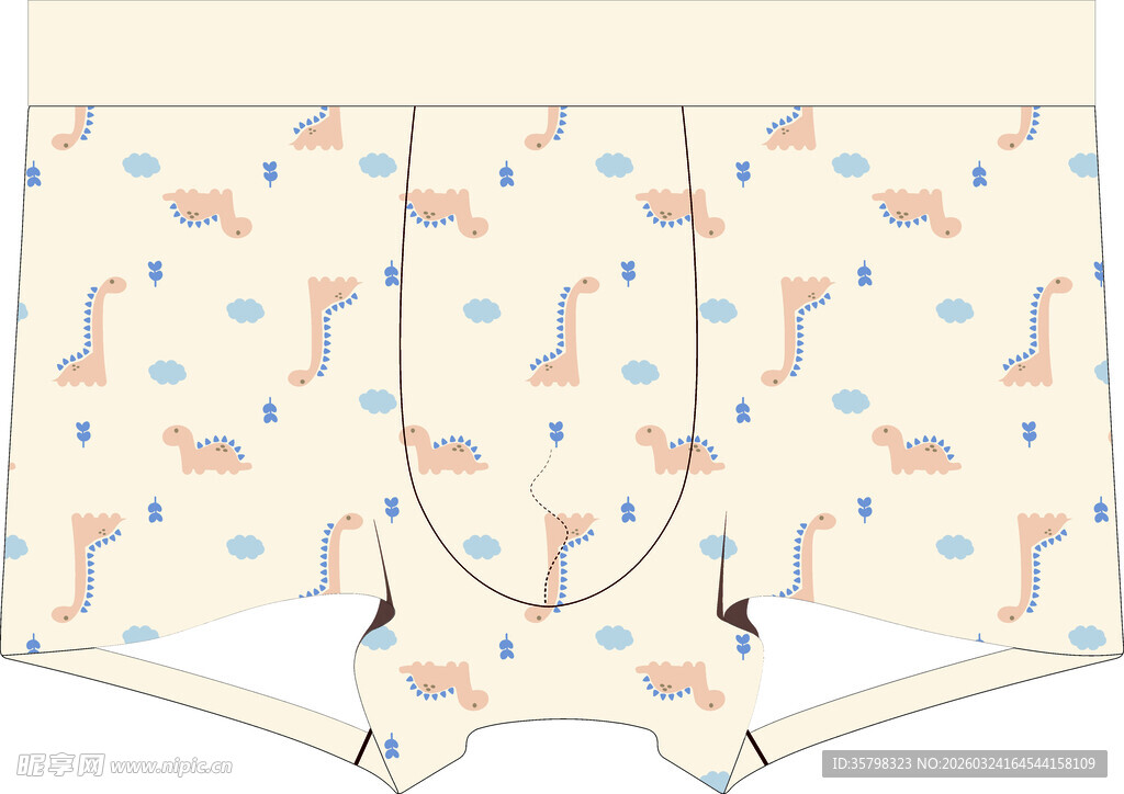 卡通图案男士平角内裤
