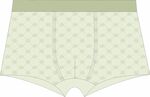 浅绿色印花男士平角内裤