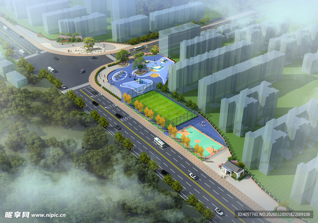 城市街道小游园绿化