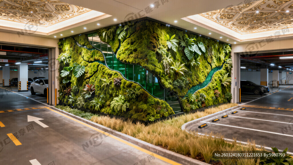 客户需要设计一面仿真永生植物墙