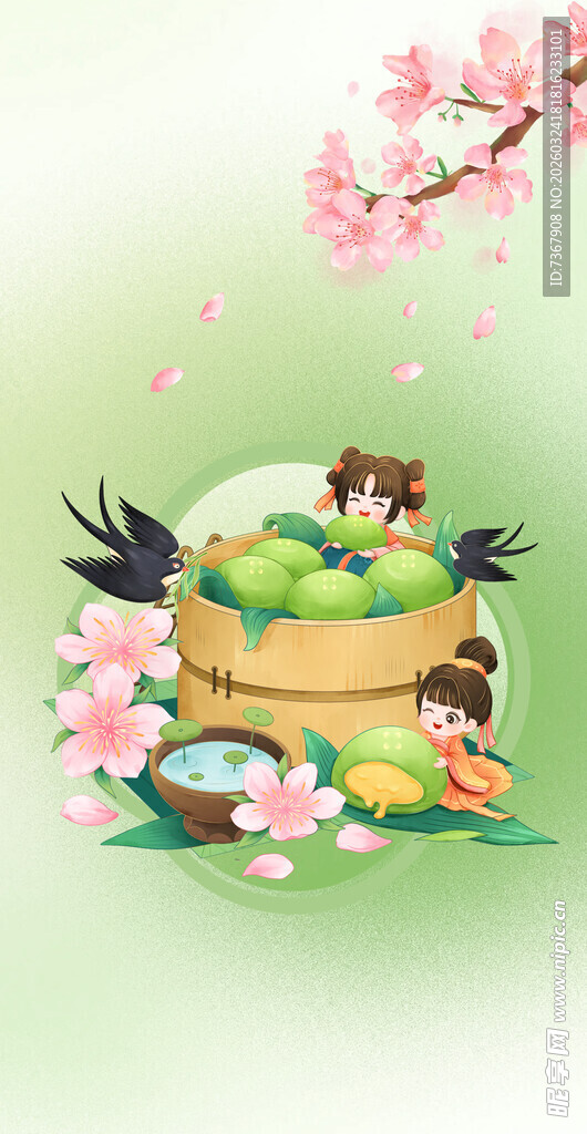 春日萌宠欢聚樱花树下