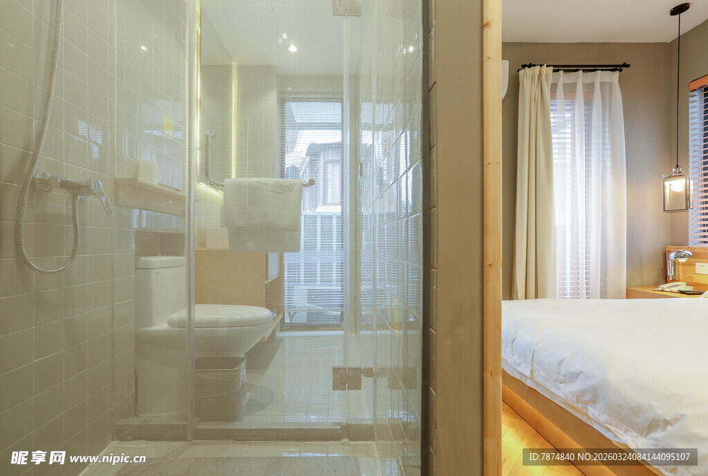 现代简约风卧室与卫浴空间