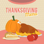 感恩节美食插画