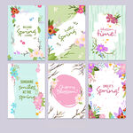 春季花卉主题卡片设计