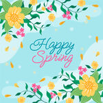 快乐春天花卉装饰图