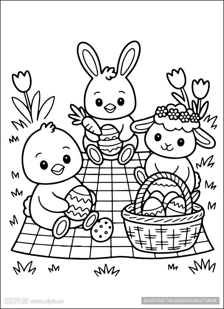 兔子们的欢乐野餐时刻