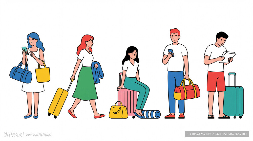 出行人群与多样行李