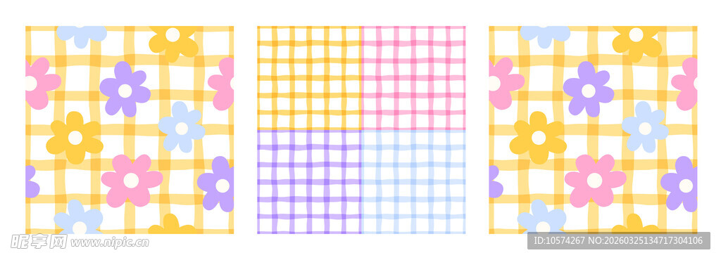 多彩几何图案布料设计