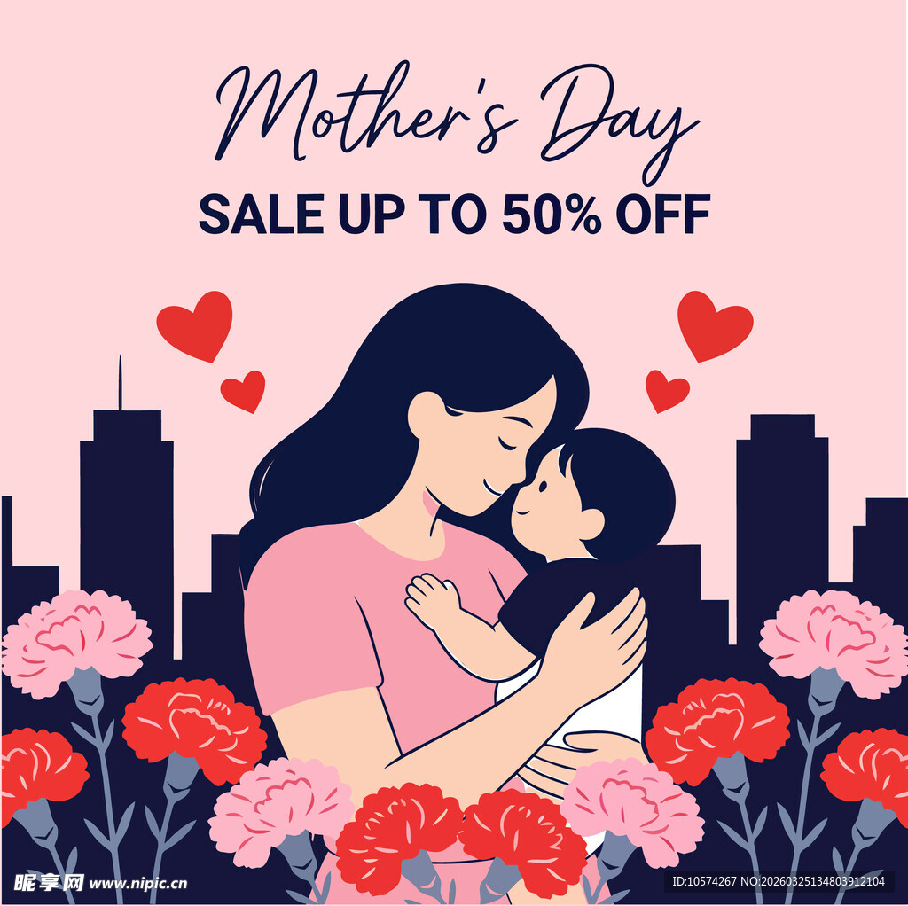 母亲节促销 母女温馨时刻