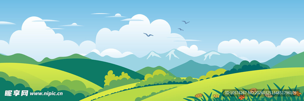 田园风光  绿意盎然的美景