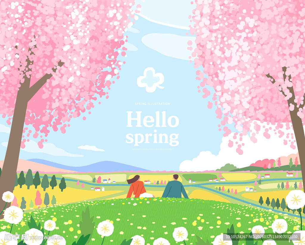 春日浪漫野餐场景