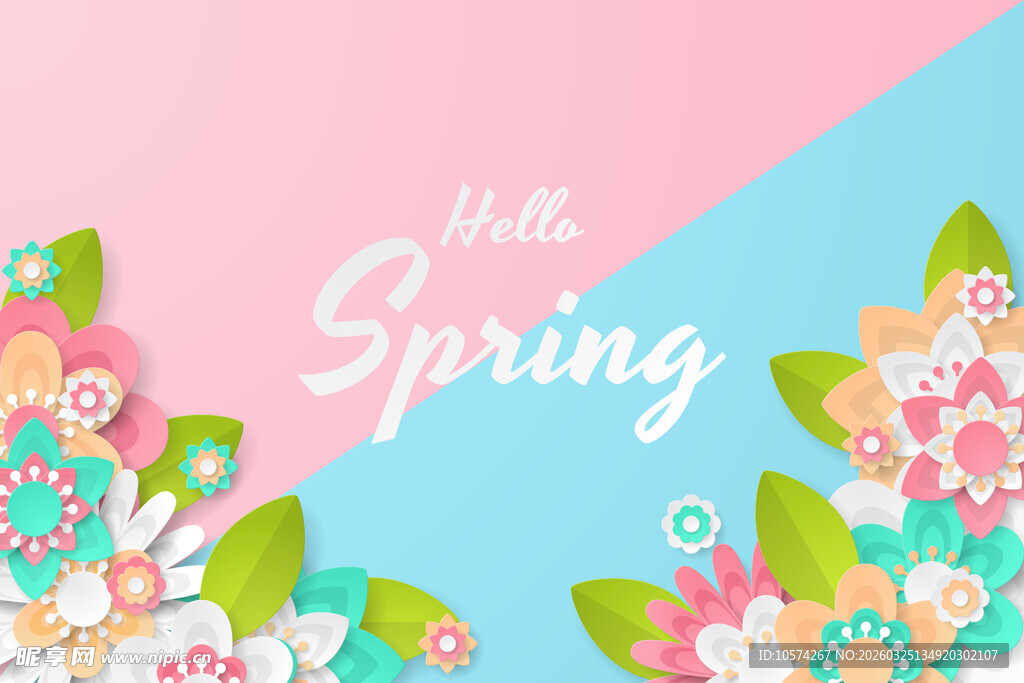 迎接春天的花卉装饰