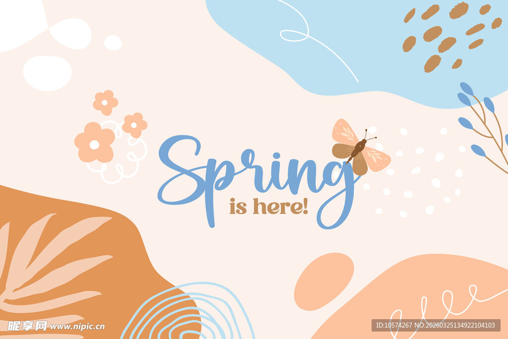 春天花卉主题背景图