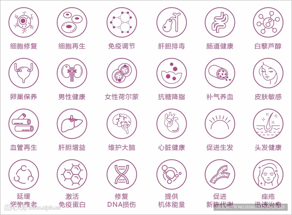 大健康医疗扁平化图标