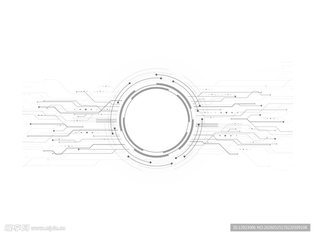 科技感圆形线条抽象图案