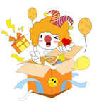 愚人节小丑惊喜现身礼盒中