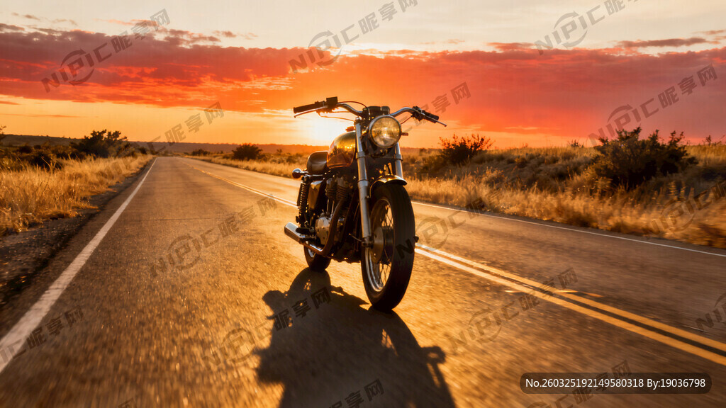 美式复古风格 有摩托车