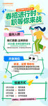 春季招聘任务几何绿色创意海报