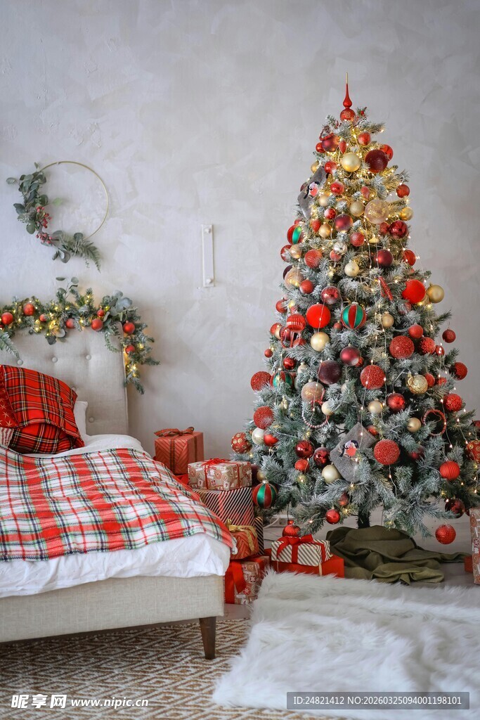 温馨圣诞室内装饰场景