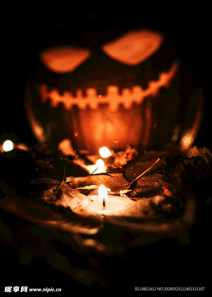 万圣节南瓜灯点亮时刻