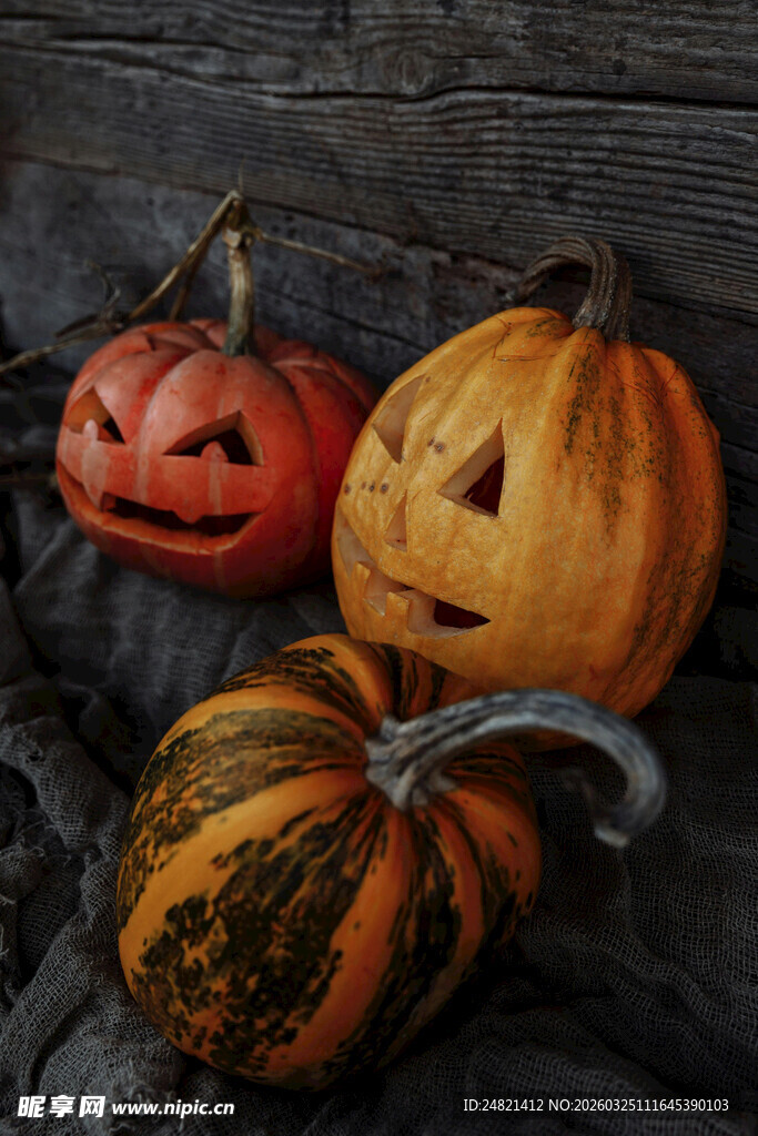 万圣节装饰南瓜摆拍