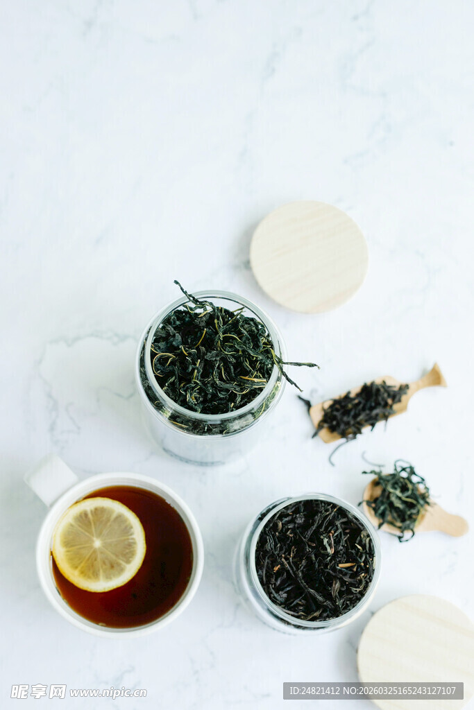 多样茶叶与茶饮展示