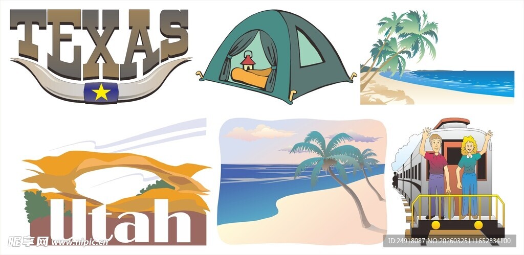 户外度假元素集合