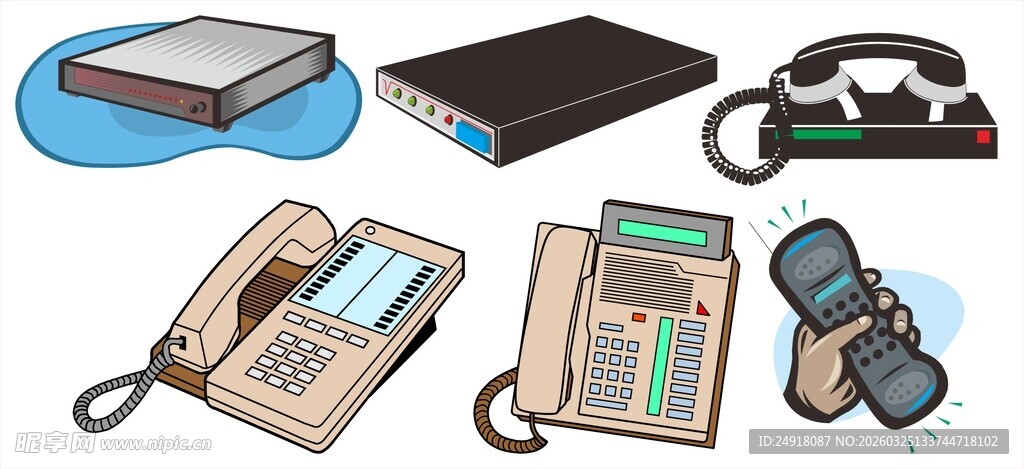 多样老式通讯设备展示