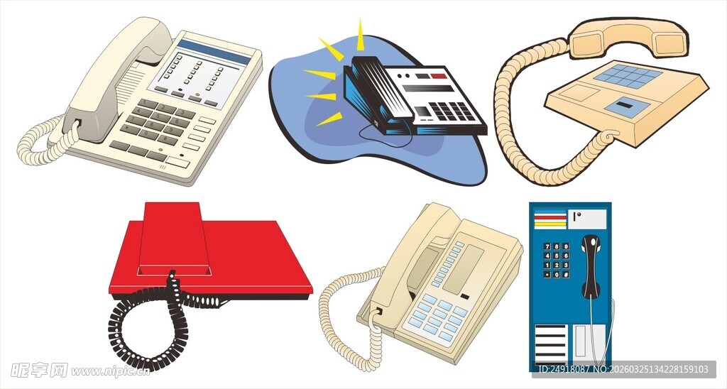 老式电话 矢量电话图标