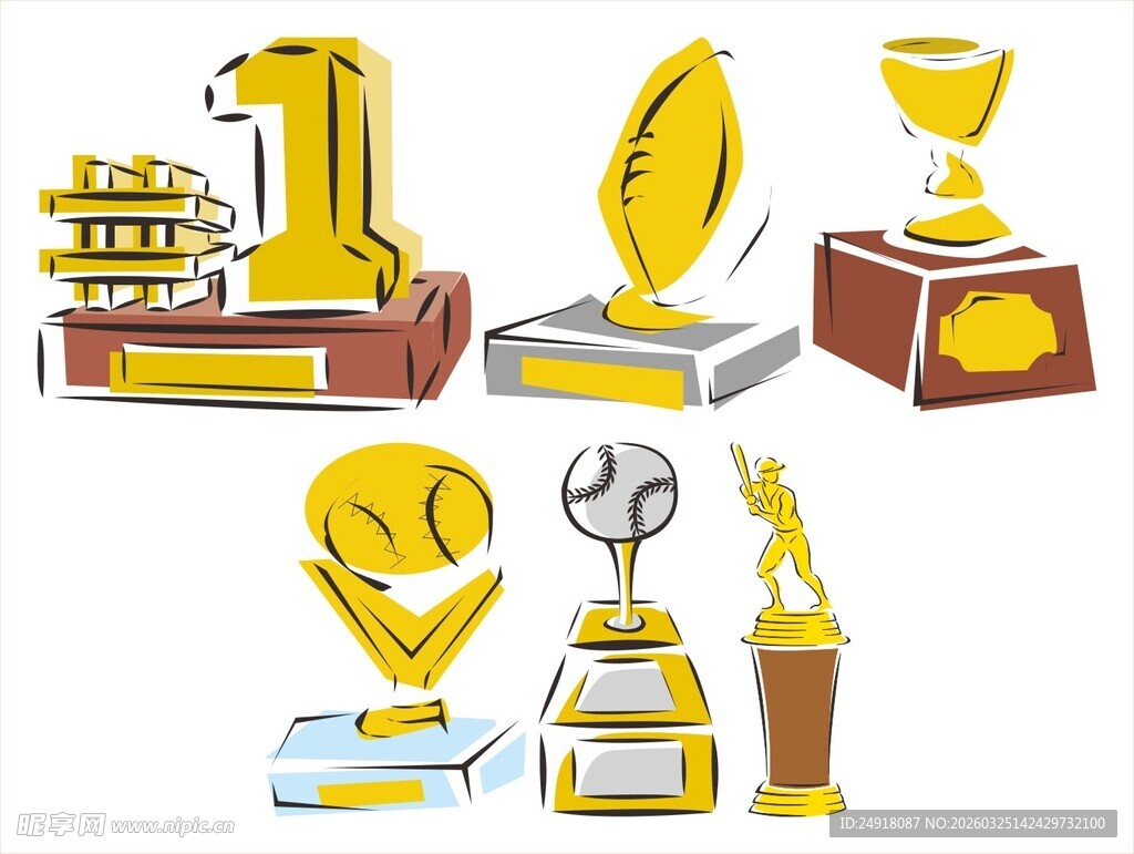 多样奖杯图标展示