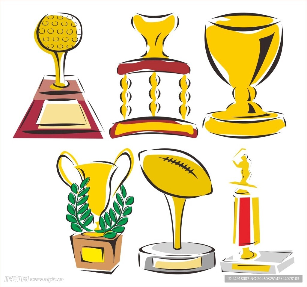 多样奖杯图标展示