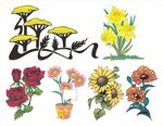 多彩花卉插画图案集