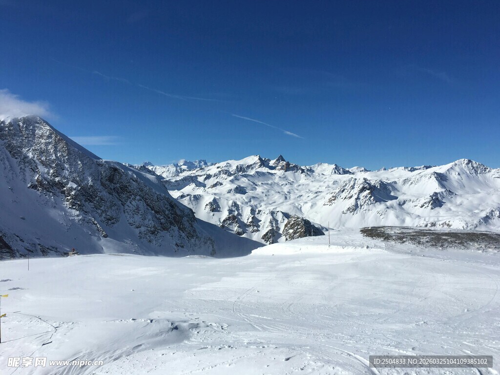 壮丽雪山雪景风光
