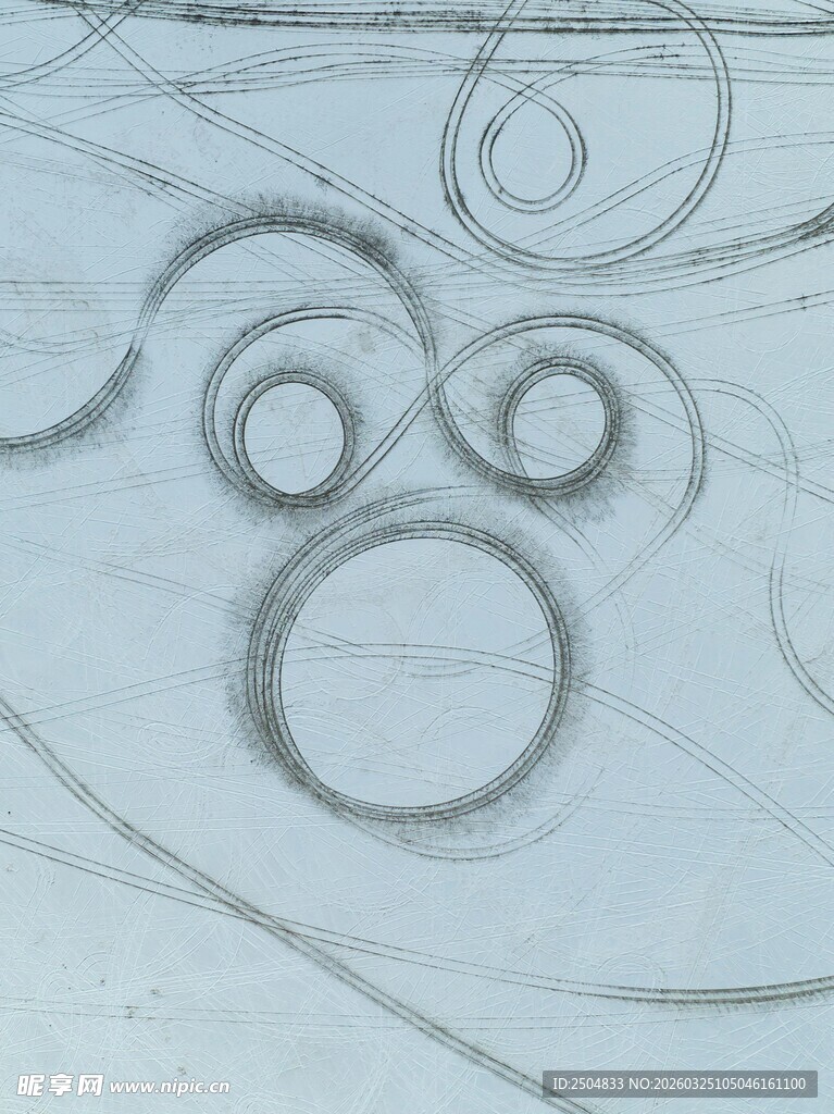 手绘猴脸线条图案