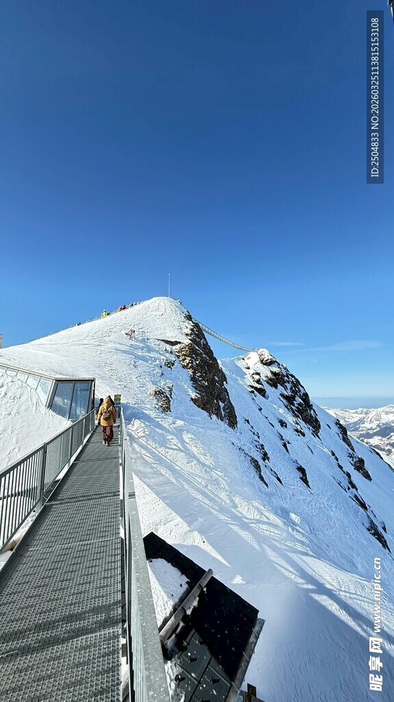 雪山栈道景观