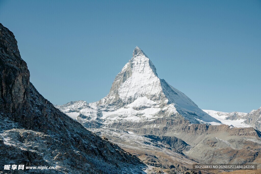马特洪峰壮丽雪山美景