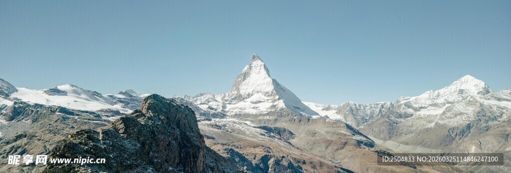 马特洪峰壮丽雪山景致
