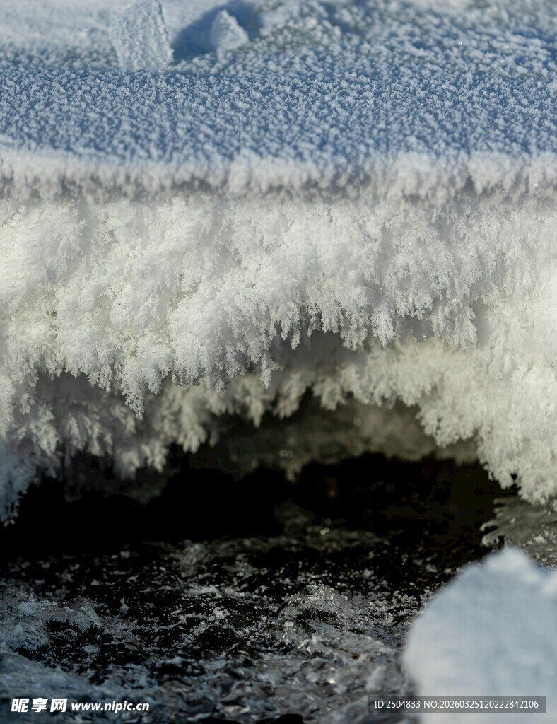 冰雪覆盖下的神秘水下景象