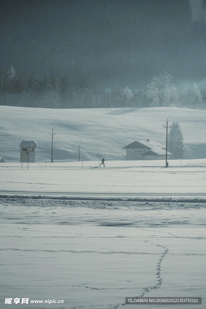 冬日雪景 广袤宁静的大地