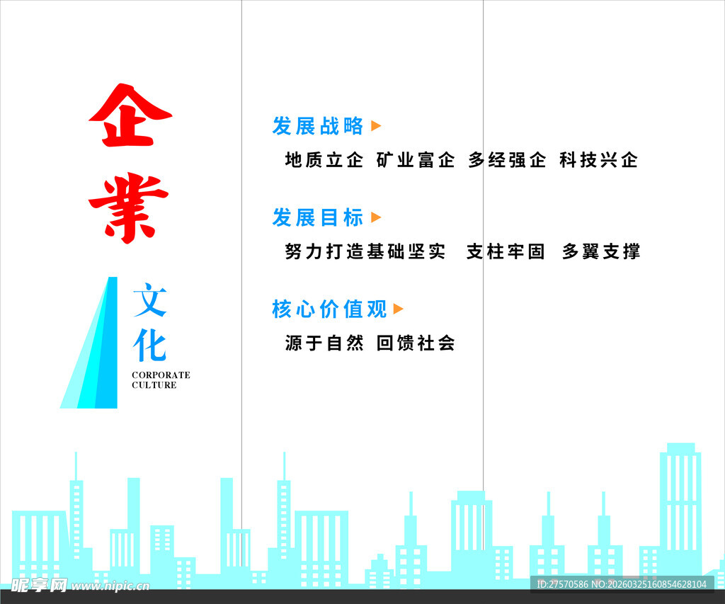 企业发展文化宣传海报