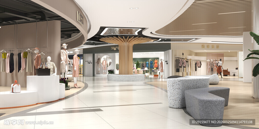 现代时尚室内展厅空间