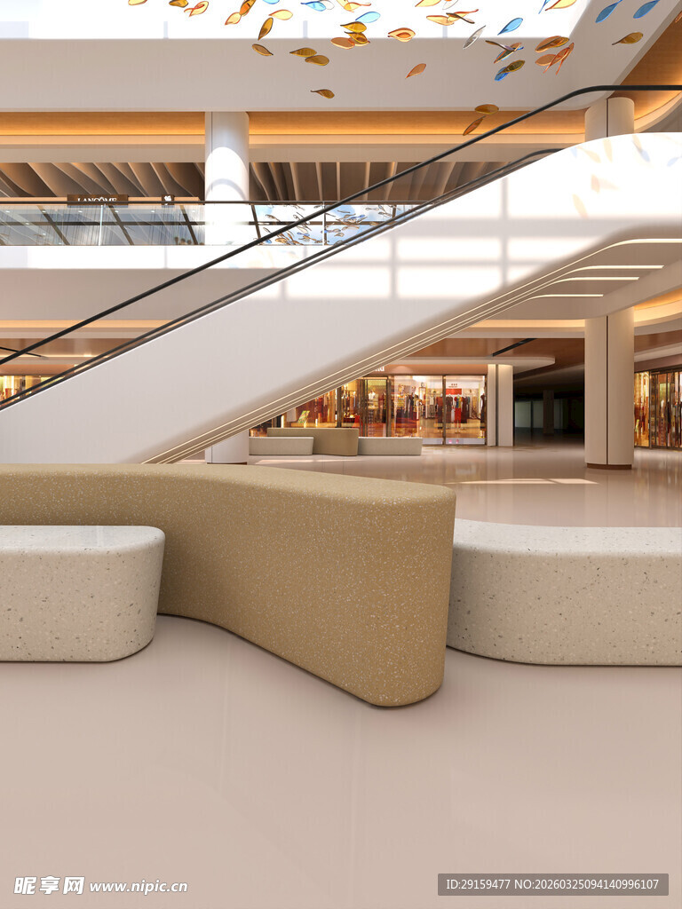 现代商场内的特色休息区