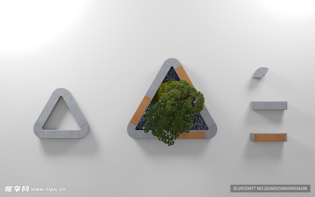 几何形状绿植装饰摆件