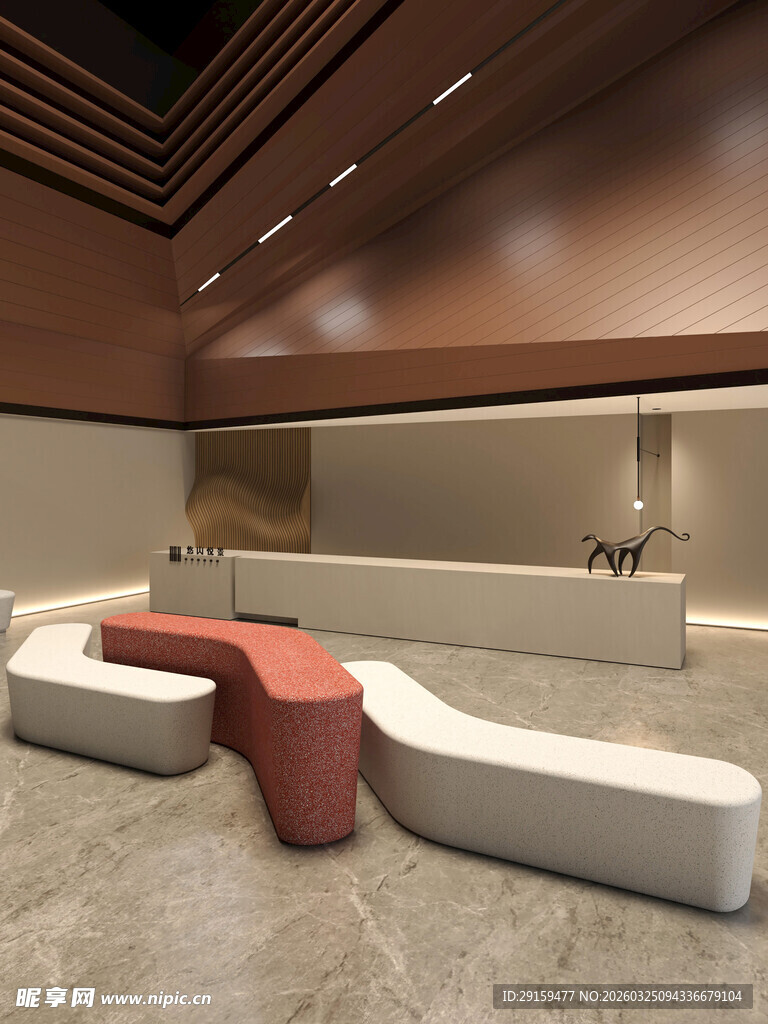 现代风格室内异形沙发设计