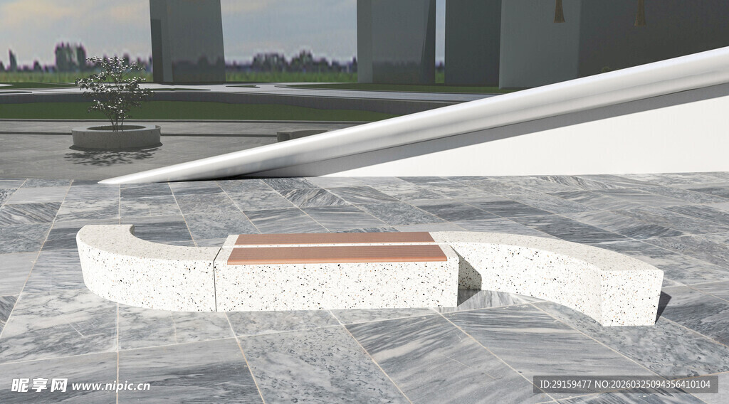 白色建筑模型展示