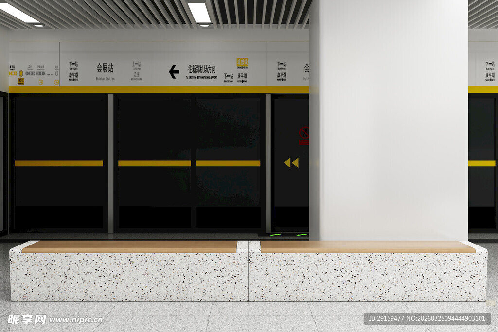 现代风格储物柜与休息区