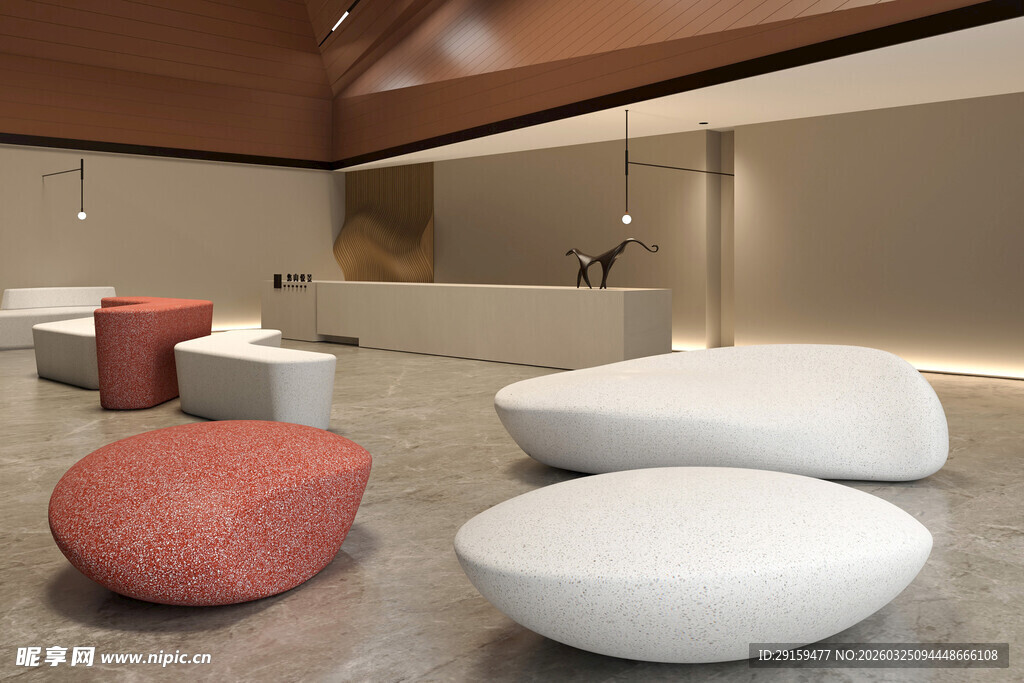 现代风格室内独特造型座椅