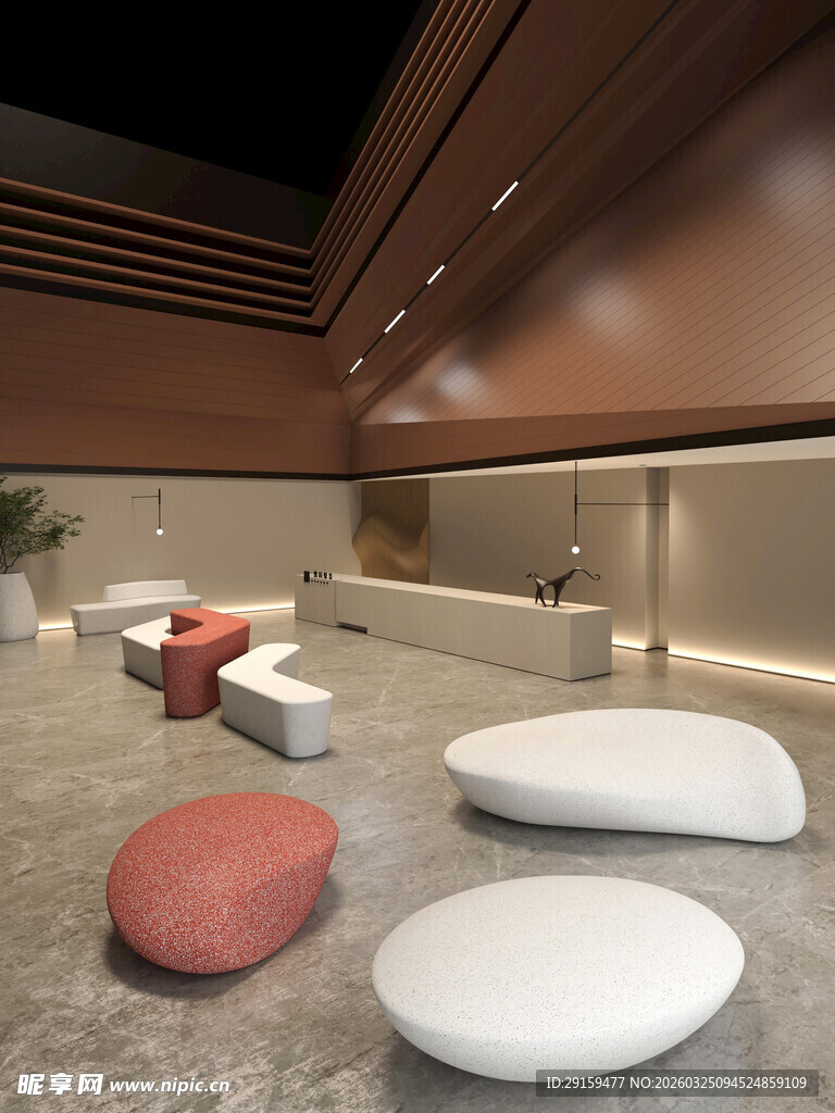 现代风格室内休闲空间布置