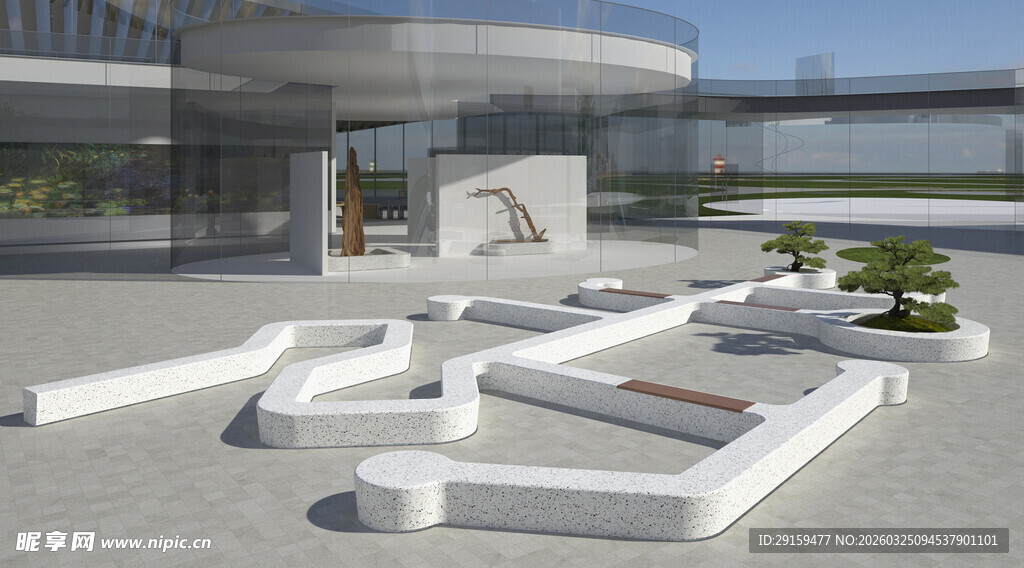 现代户外几何造型景观设计